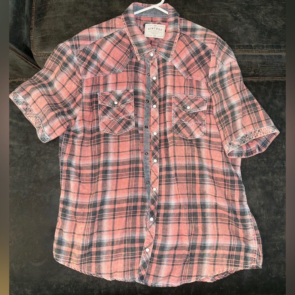 BKE Vintage athletic cut pearlsnap shirt - 2XL